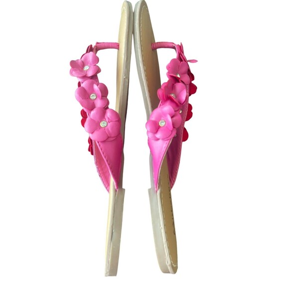 Misbehave Cesare 11 Fuchsia Flower Sandals Size 9 rhinestone fairy whimsical sum - Picture 5 of 11